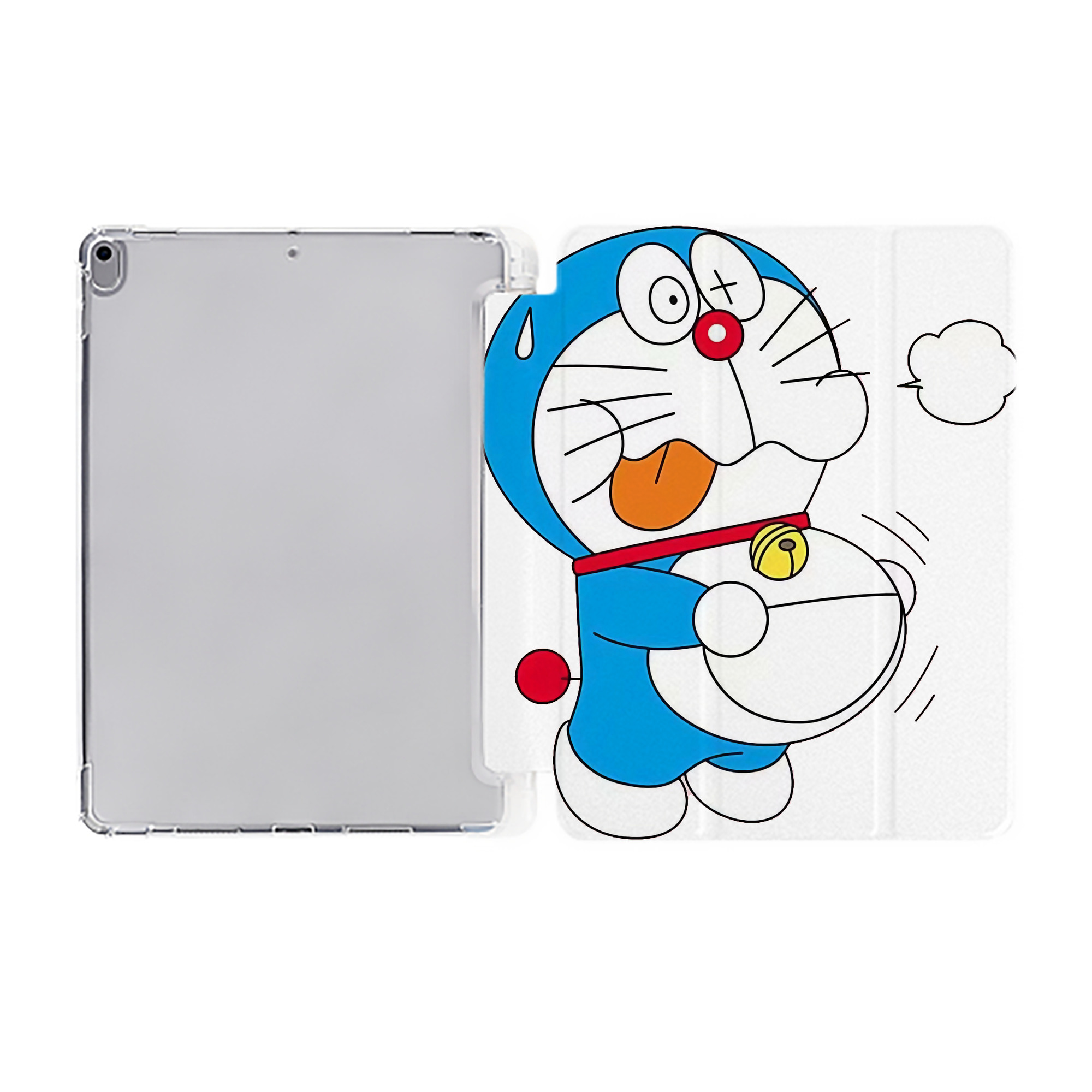 （画像用） ドラえもん Doraemon IPad ケース ペン収納付き 三つ折りスタンド PUレザー×シリコン 対応機種9.5/10.5/10.9インチ